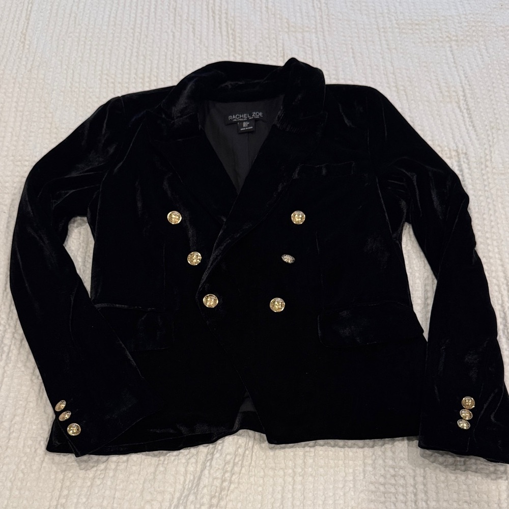 Rachel Zoe Elegant Black Velvet Blazer